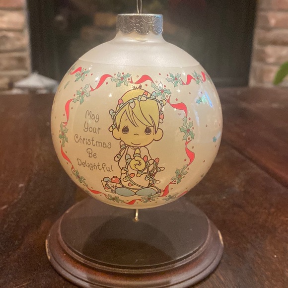 Precious Moments Other - Precious Moments Collectible Glass Ball Ornament 1994 May Christmas Delightful